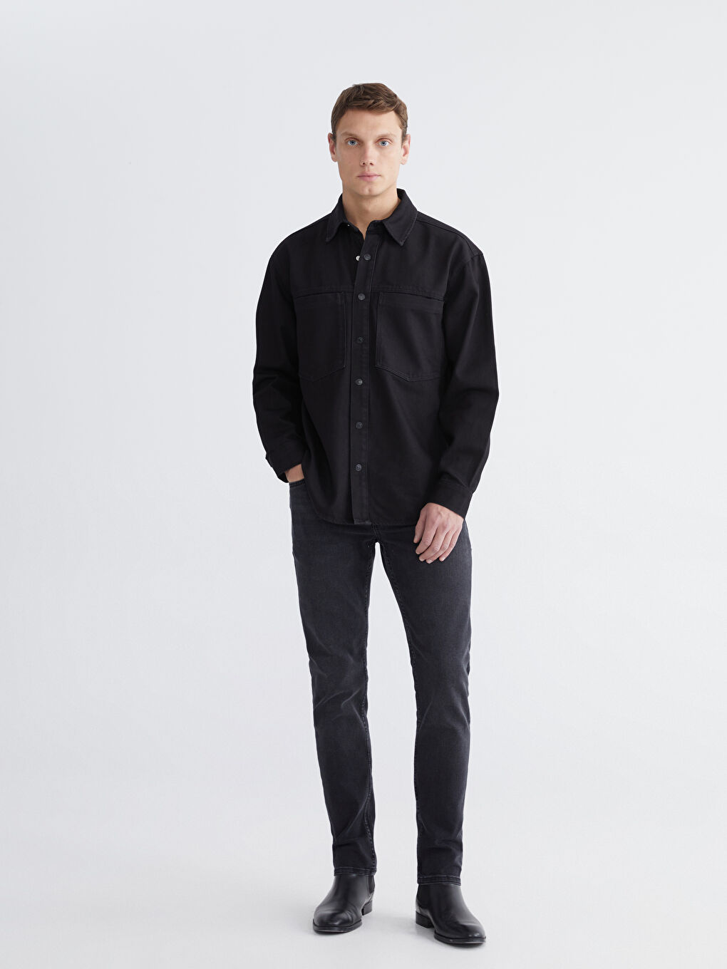 Siyah 750 Slim Fit Erkek Jean Pantolon