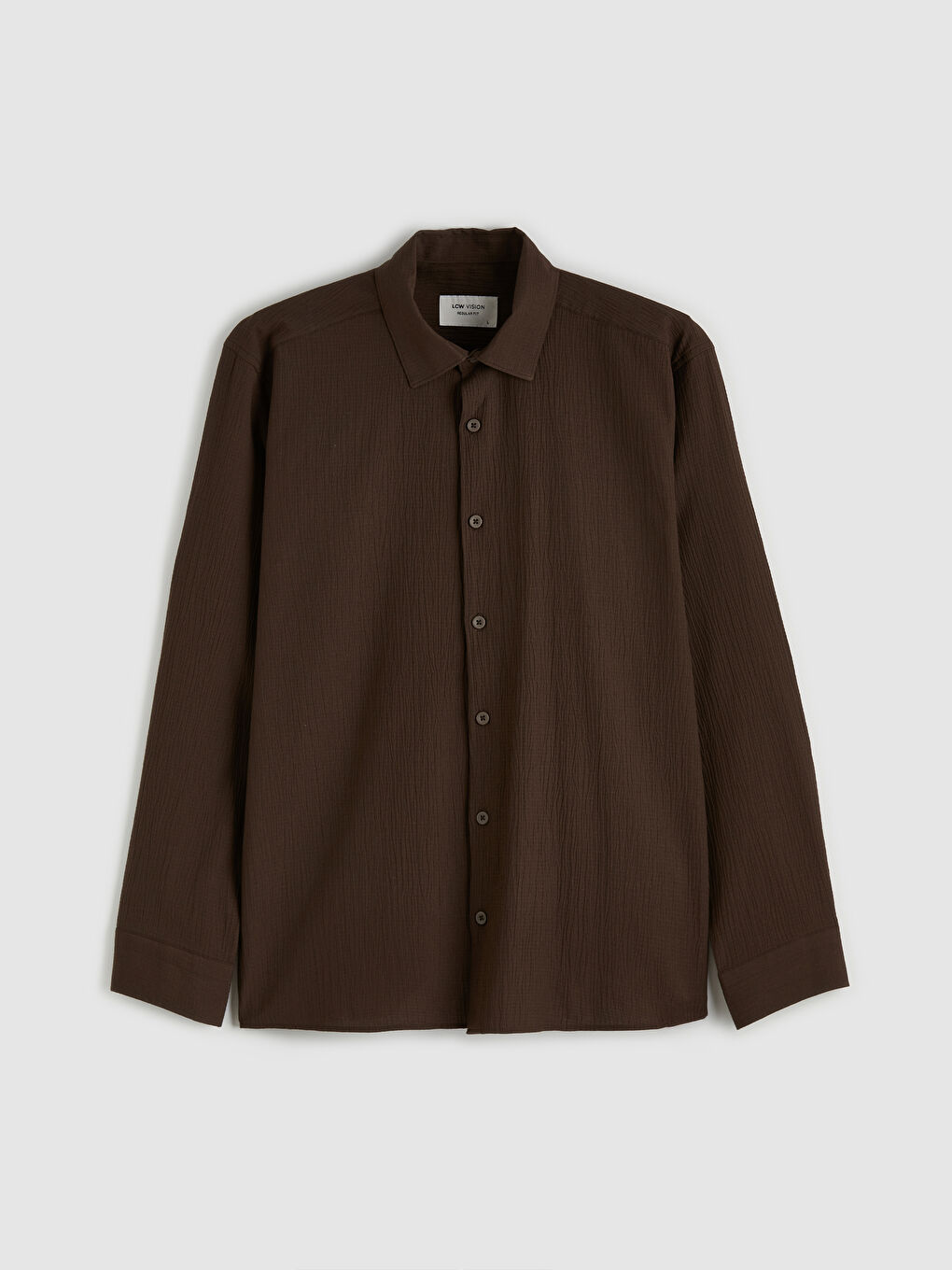 Kahverengi Regular Fit Erkek Gömlek-4