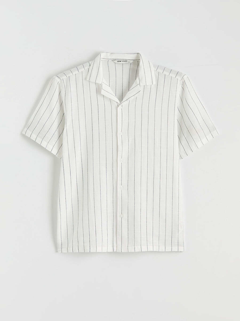 Regular Fit Resort Collar Striped Men's Shirt-4