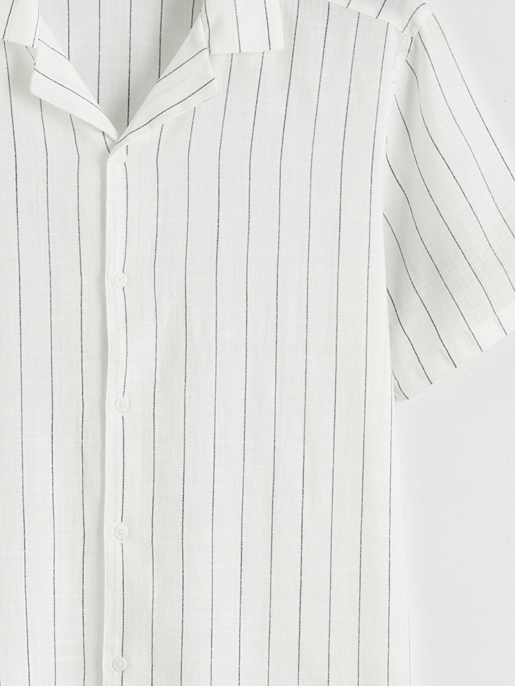 Regular Fit Resort Collar Striped Men's Shirt-5