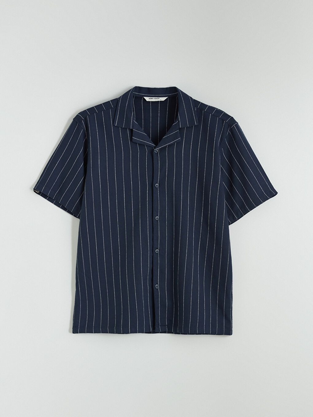 Regular Fit Resort Collar Striped Men's Shirt-4