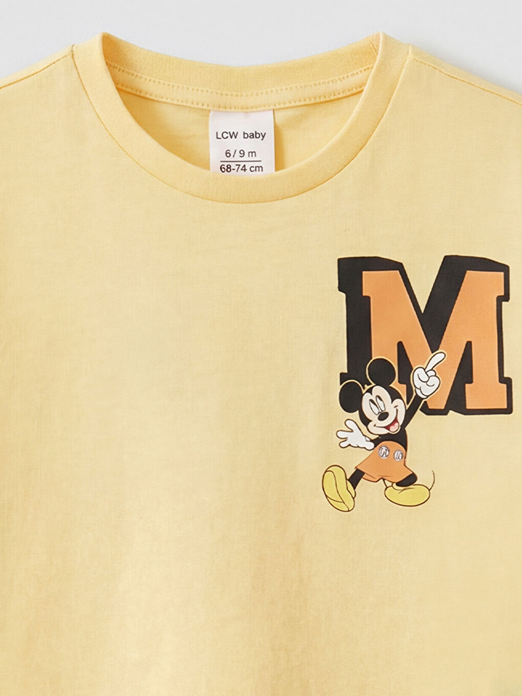 Turuncu Mickey Mouse Baskılı Erkek Bebek Tişört ve Şort-3