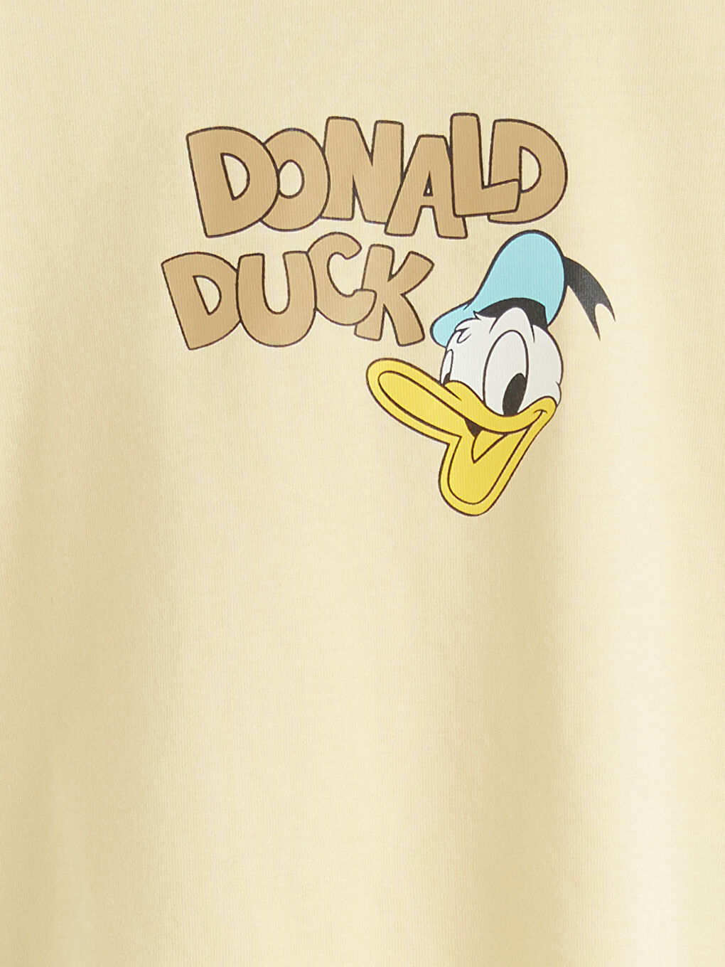 Sarı Donald Duck Baskılı Bisiklet Yaka Erkek Bebek Takım-2