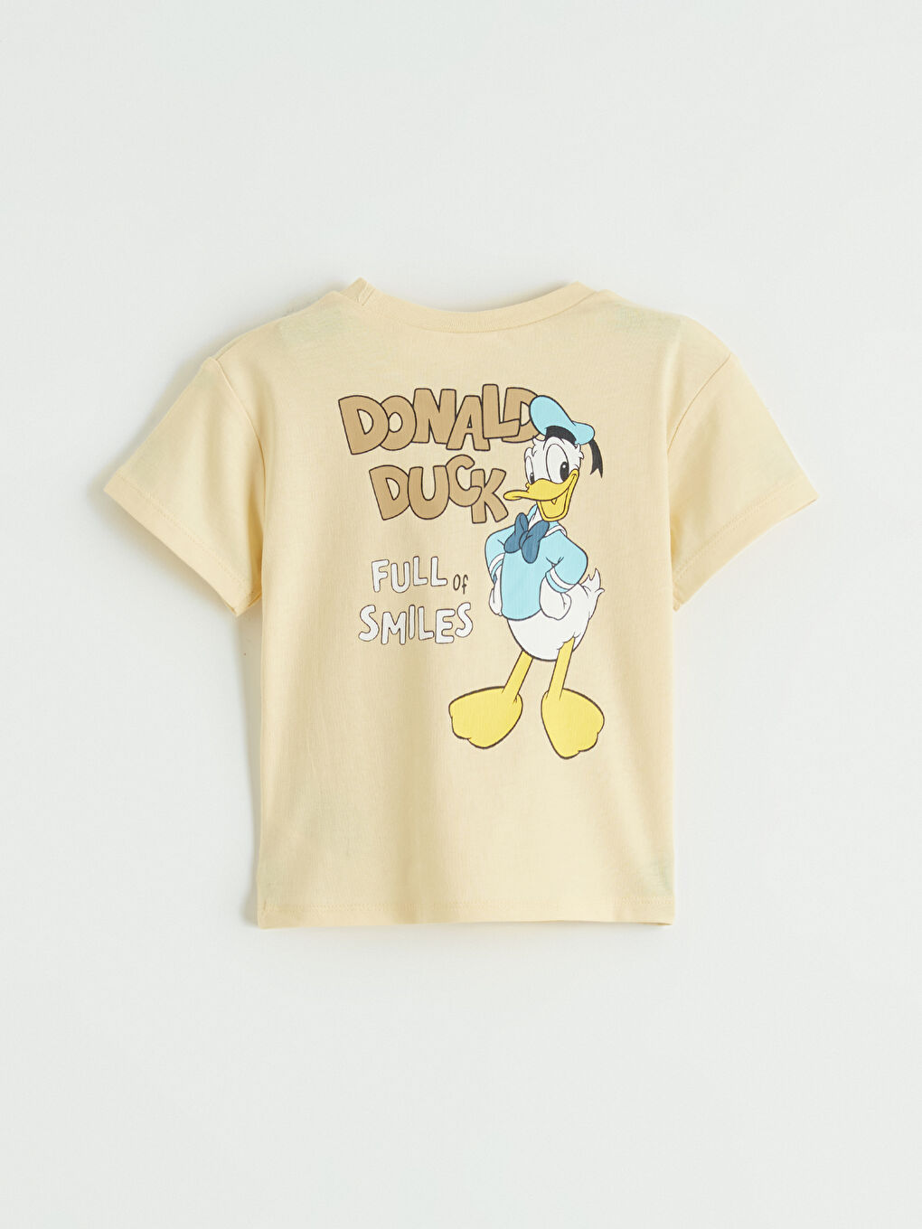 Sarı Donald Duck Baskılı Bisiklet Yaka Erkek Bebek Takım-3