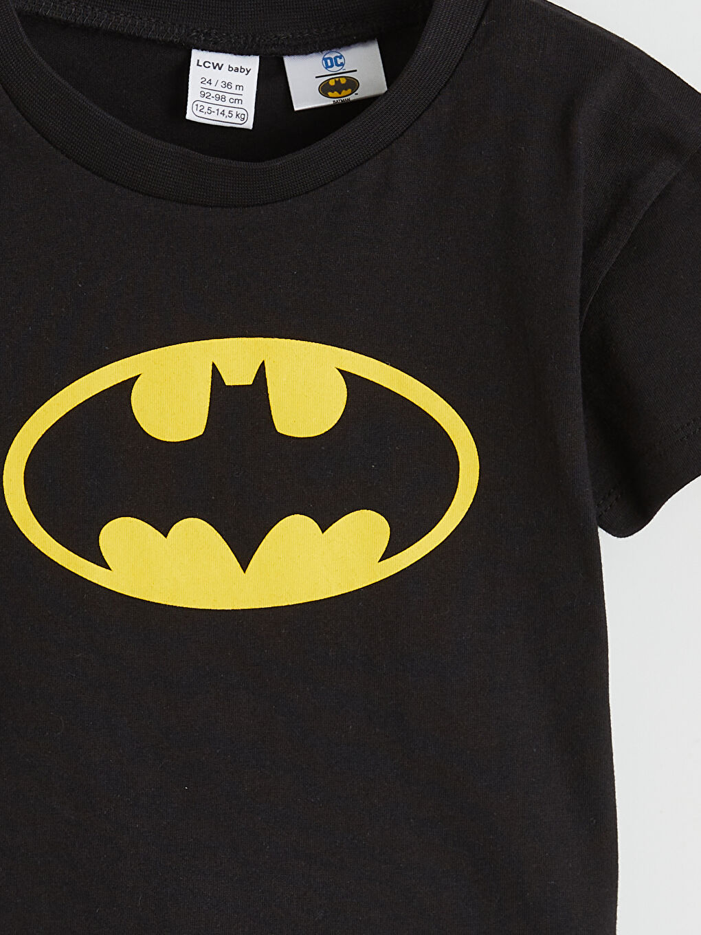 Siyah Batman Baskılı Erkek Bebek Tişört ve Şort-6