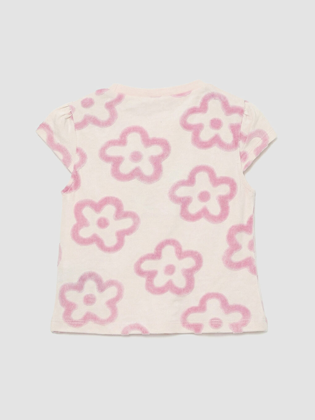 Pembe Stitch Baskılı Kız Bebek Tişört ve Şort-2