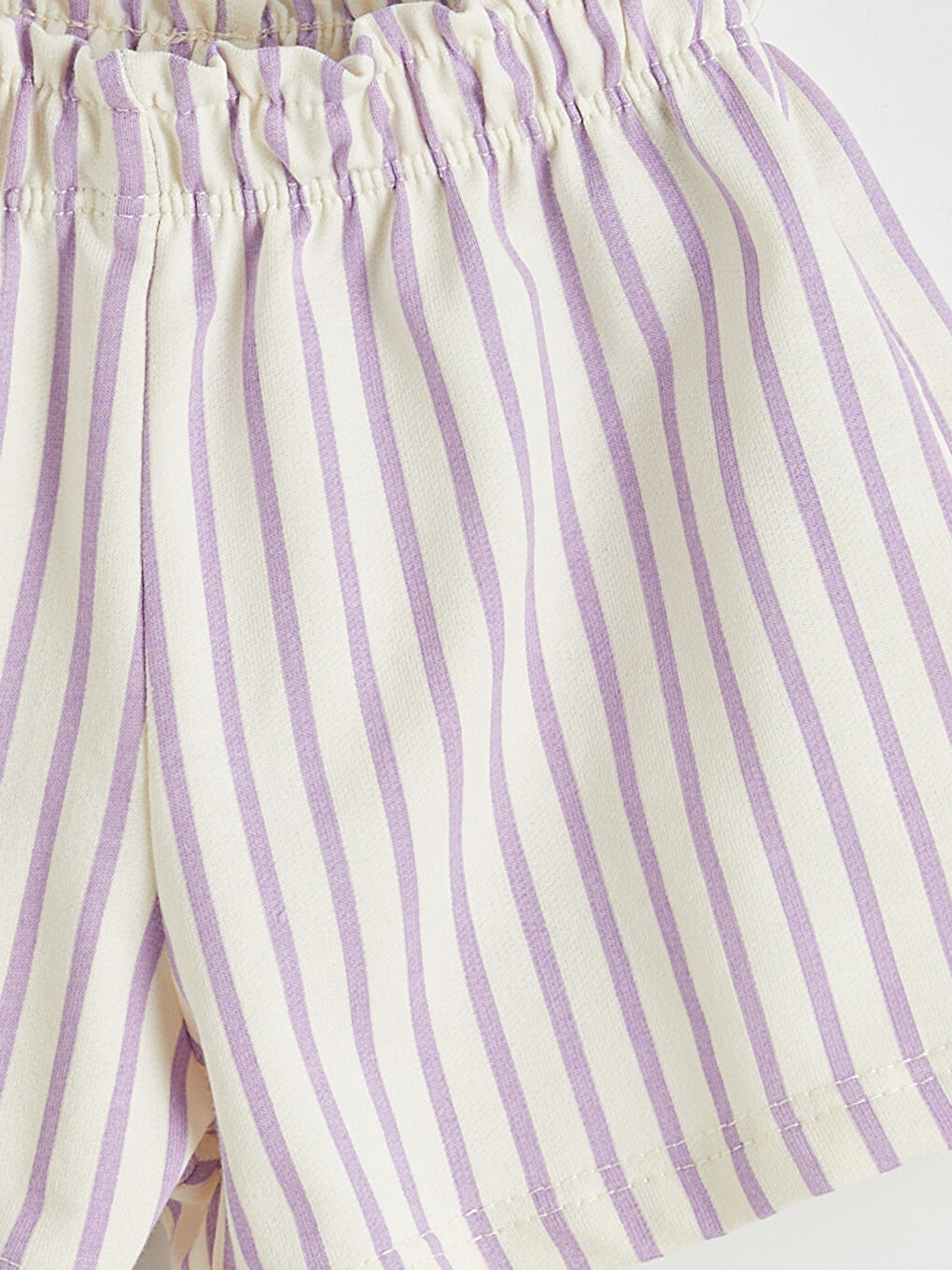 Lila Hello Kitty Baskılı Kız Bebek Tişört ve Şort Takım-6