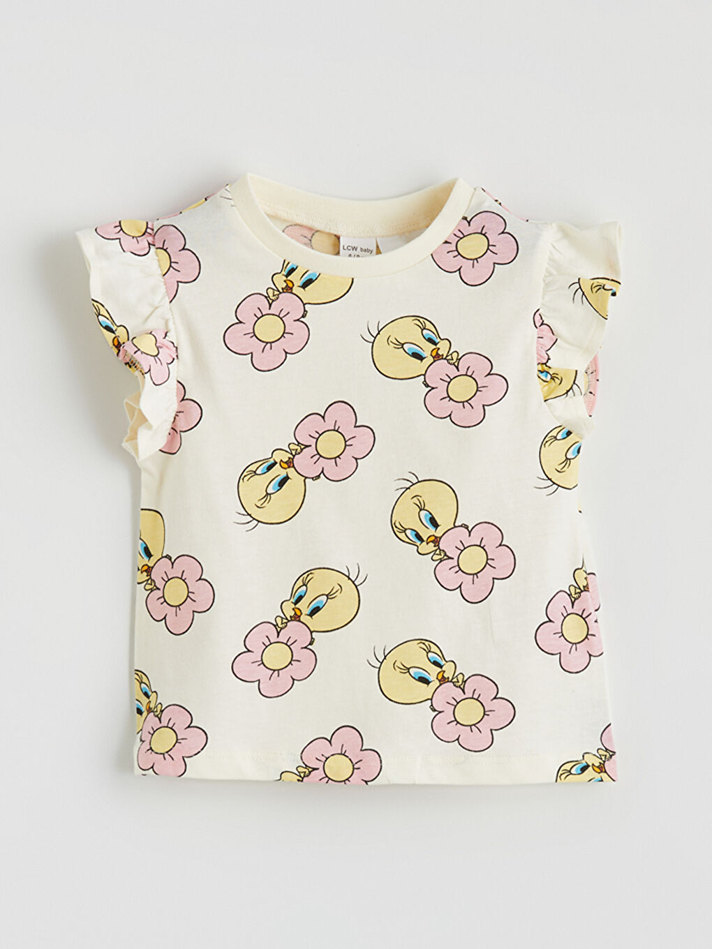 Tweety Print Baby Girl's Blouse and Shorts-1