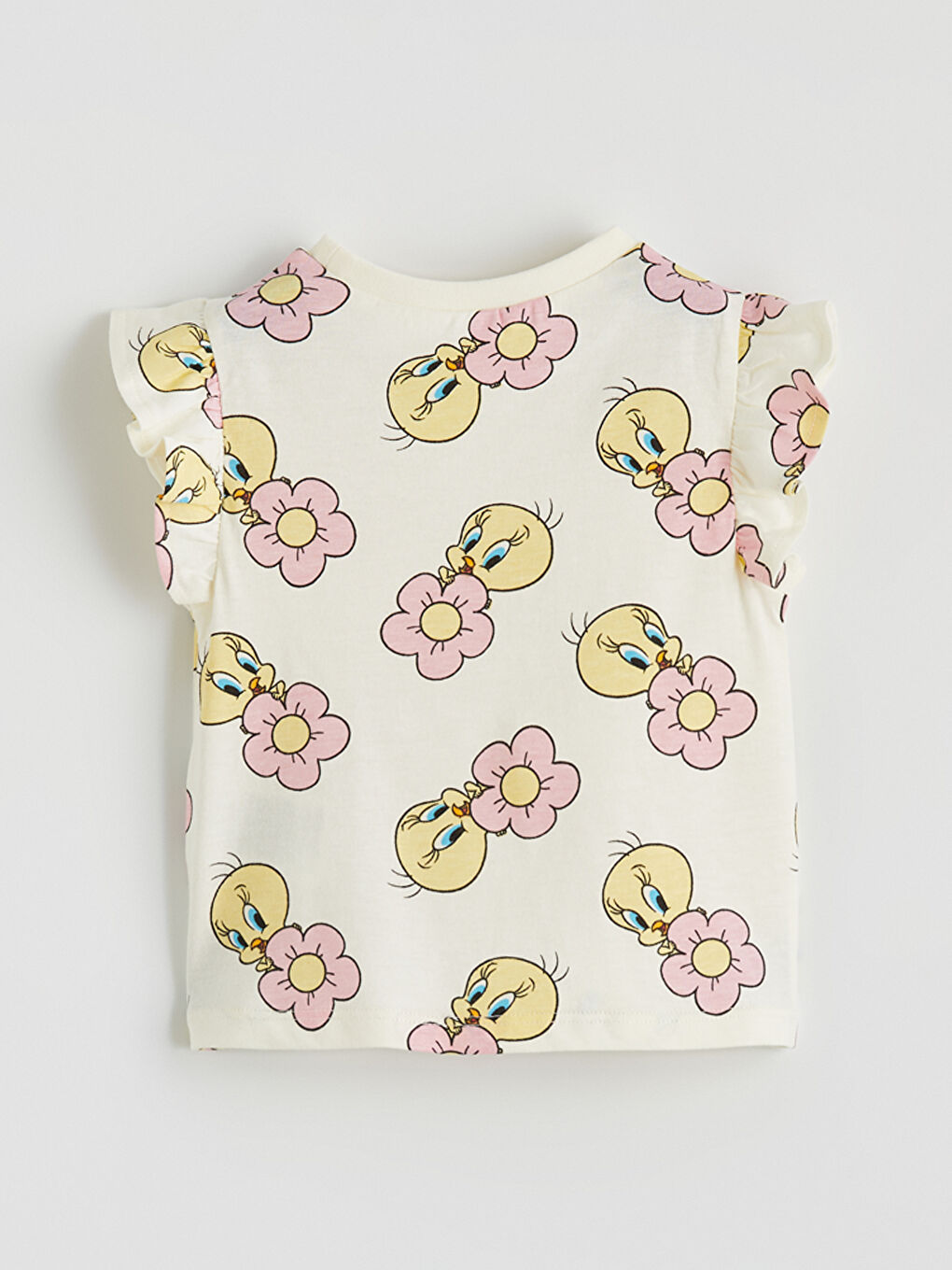 Tweety Print Baby Girl's Blouse and Shorts-3
