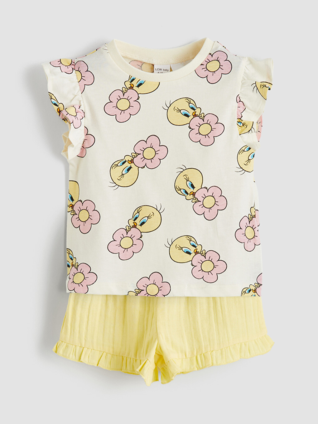 Bluza I Šorts Za Bebe Djevojčice Sa Tweety Štampom-8
