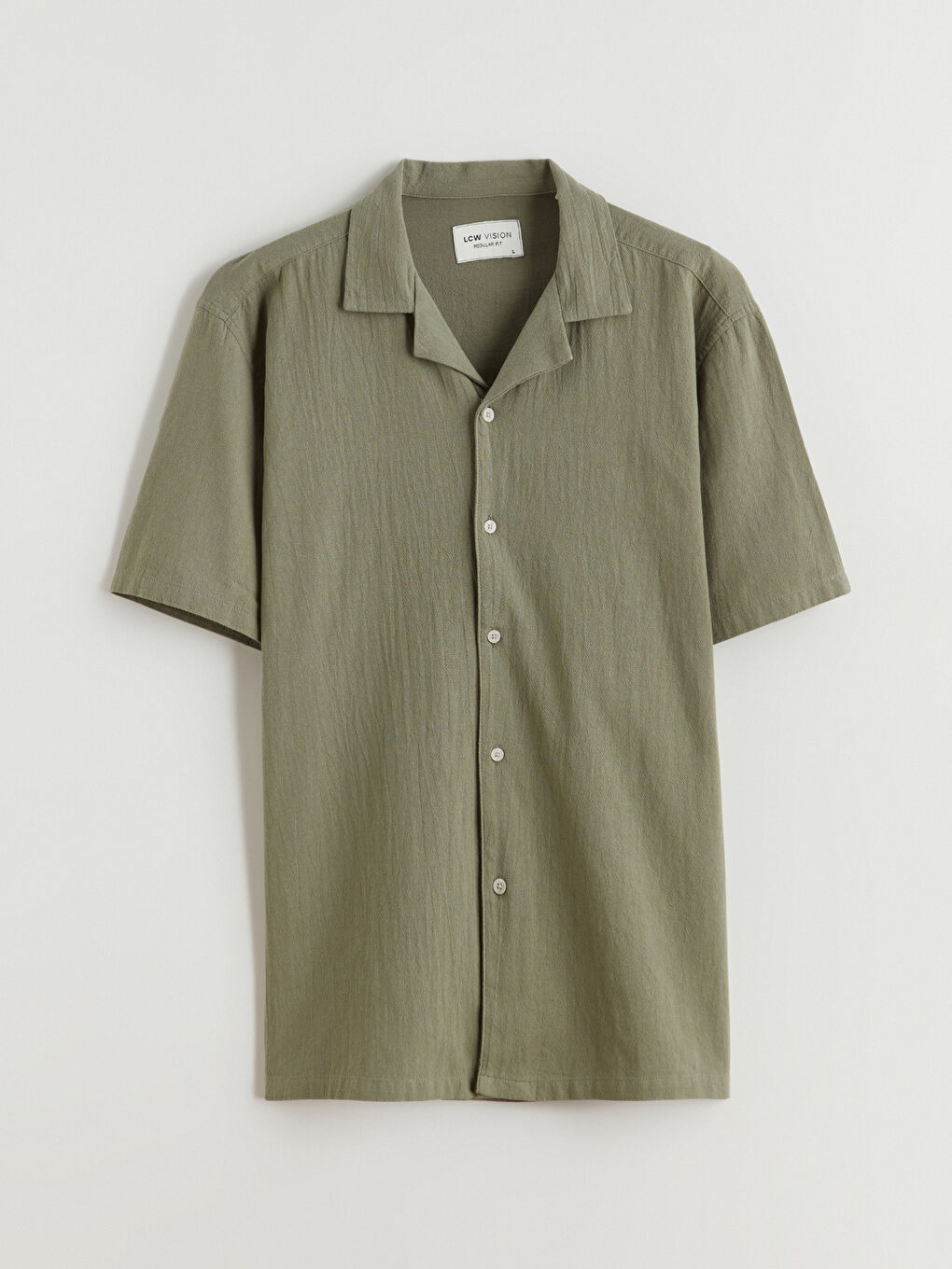 Men's Regular Fit Resort Collar Shirt-4