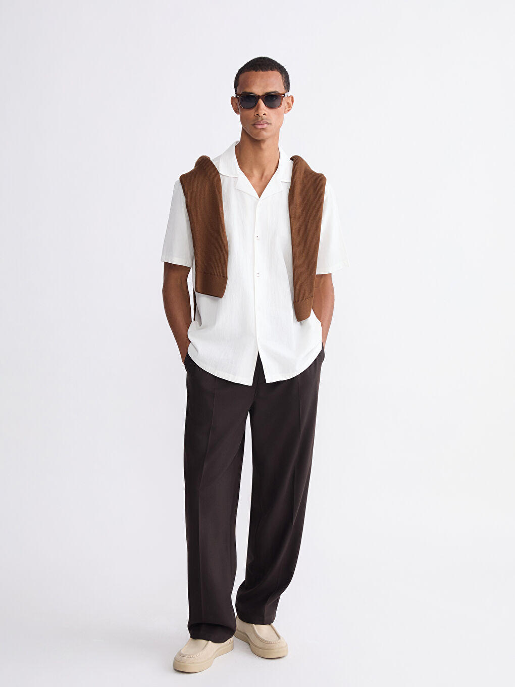 Men's Regular Fit Resort Collar Shirt-1