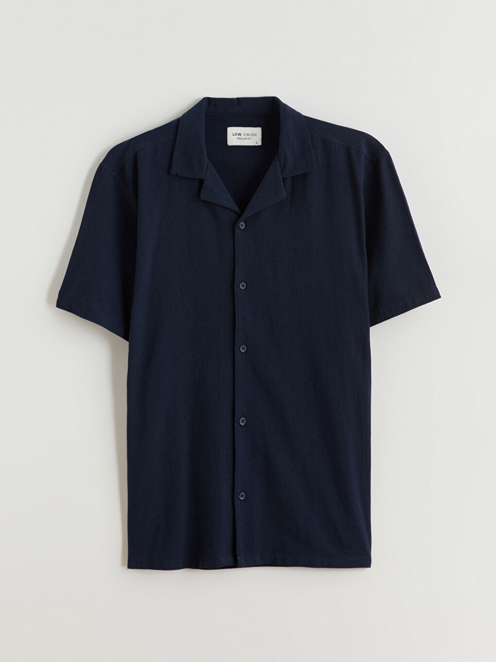 Men's Regular Fit Resort Collar Shirt-4