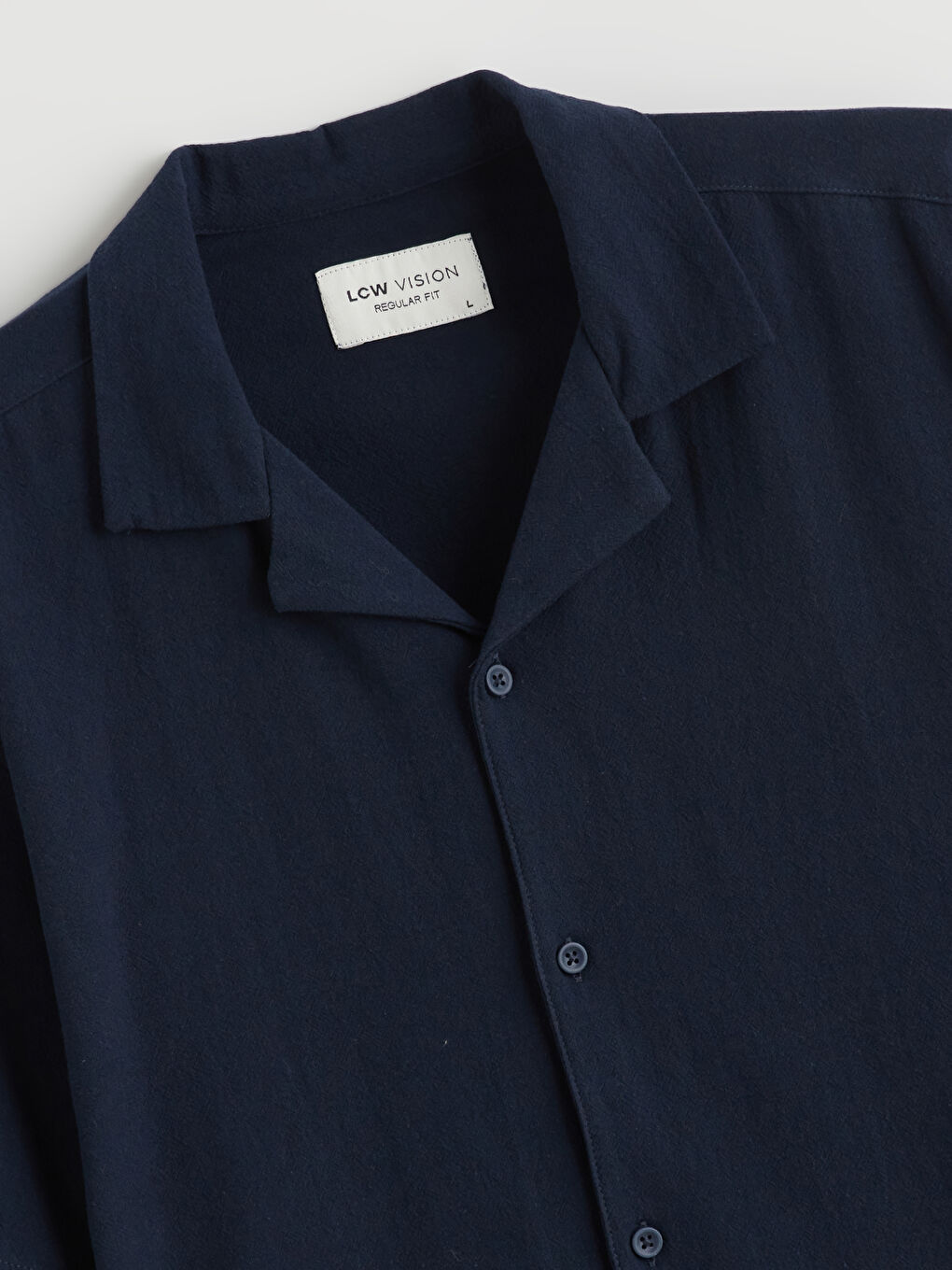 Men's Regular Fit Resort Collar Shirt-5