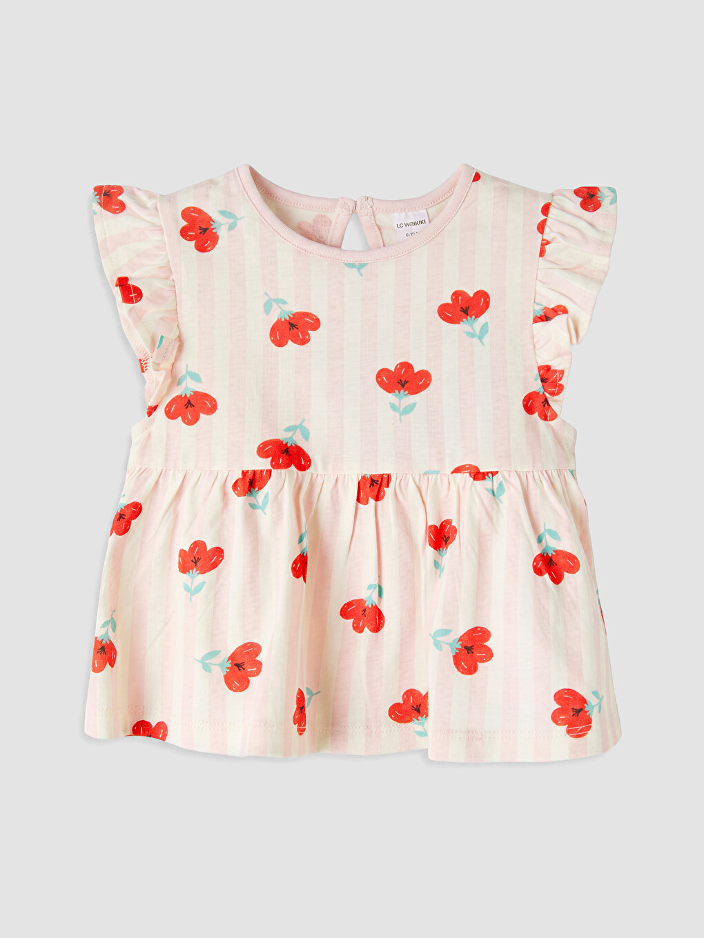 Flower Patterned Baby Girls' Set-1
