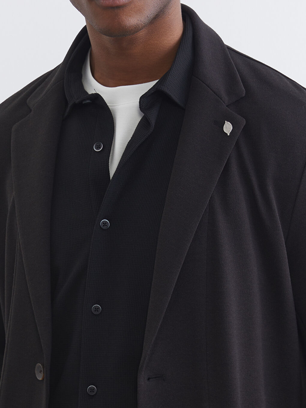 Kahverengi Dar Kalıp Erkek Blazer Ceket-2