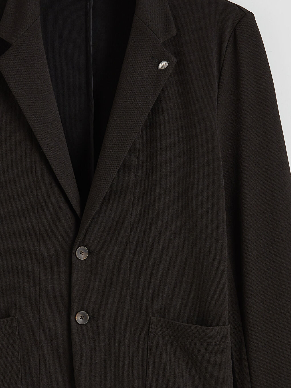 Kahverengi Dar Kalıp Erkek Blazer Ceket-5