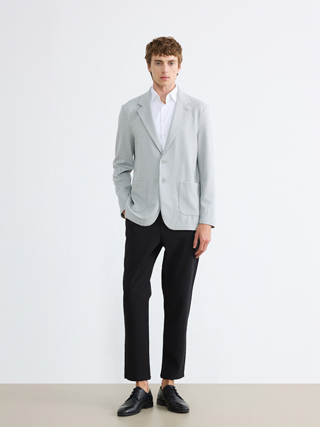 Мужчины Серый Блейзер-1
