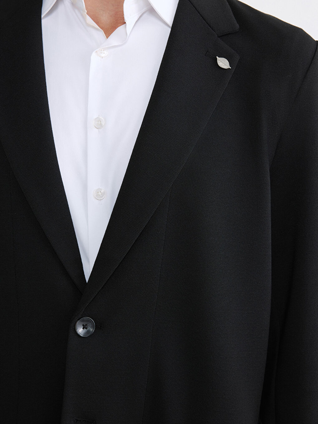 Siyah Dar Kalıp Erkek Blazer Ceket-1