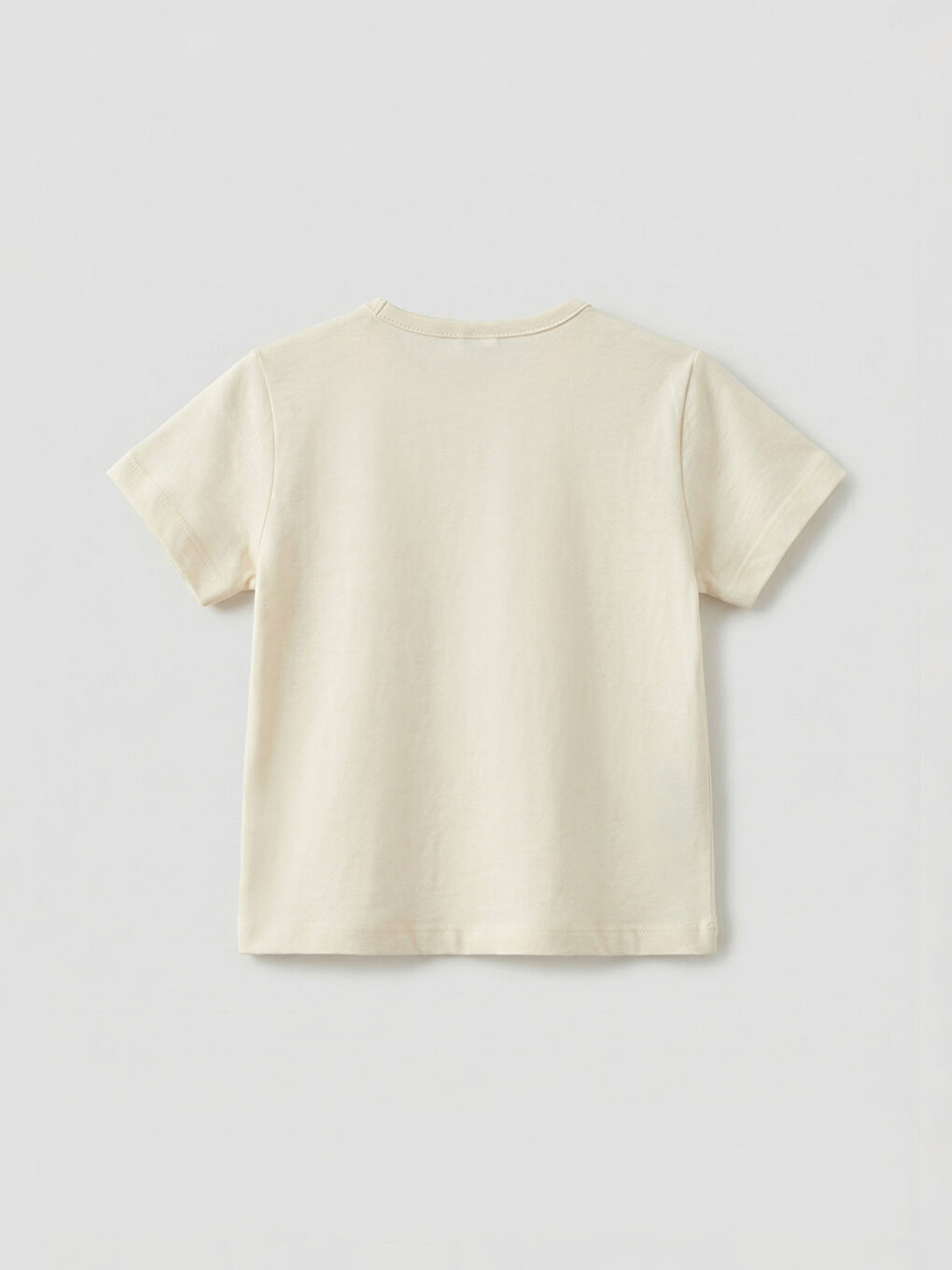 Ekru Mickey Mouse Baskılı Erkek Bebek Tişört ve Şort-2