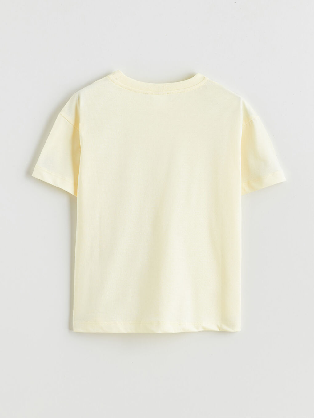 Crew Neck Printed Girls' Pyjama Set with Shorts-2