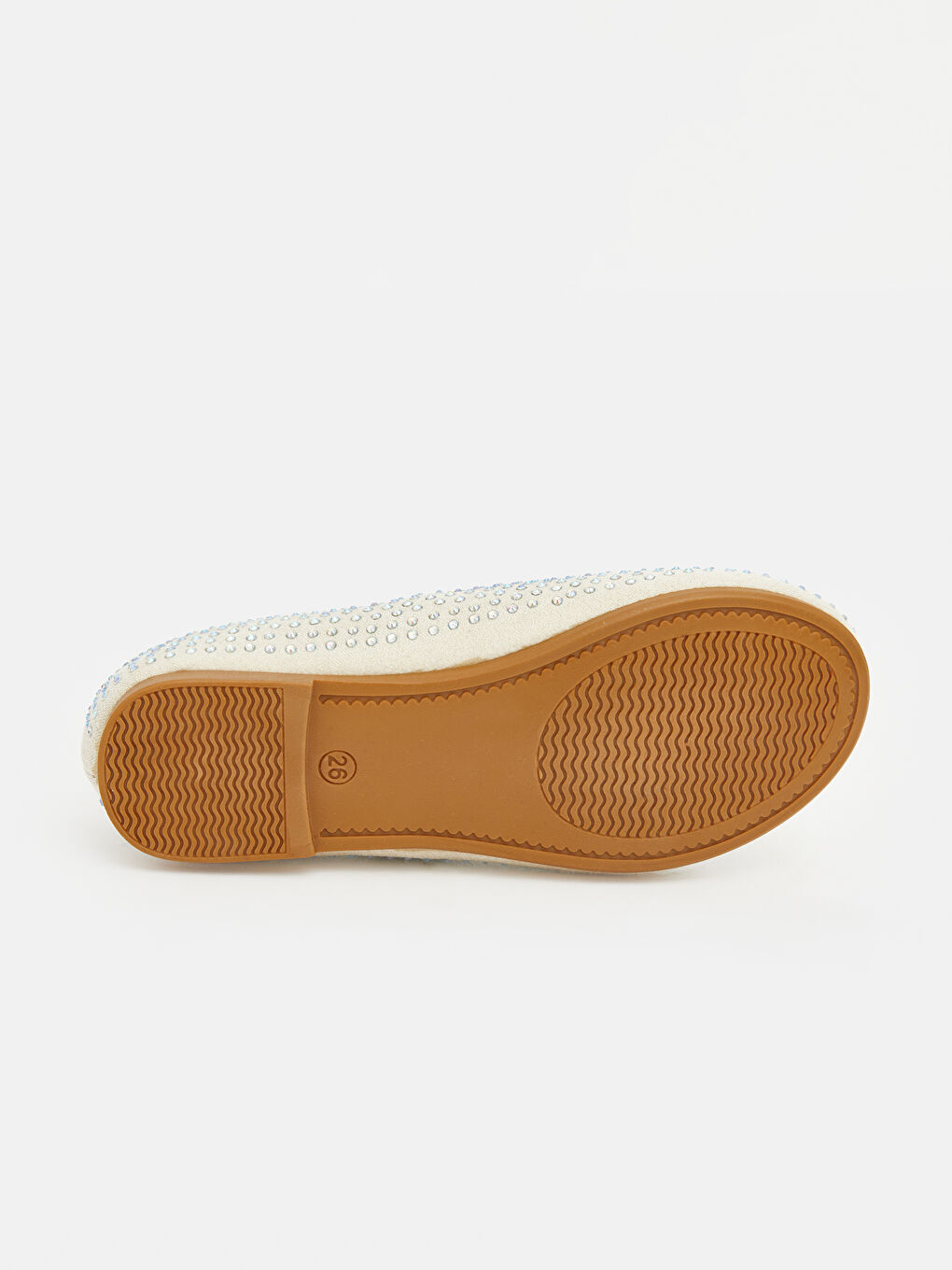 Beyaz Taşlı Kız Çocuk Babet -3