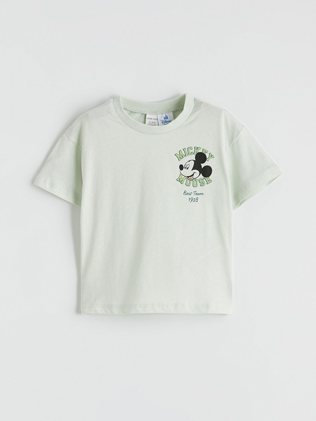 Mavi Mickey Mouse Baskılı Erkek Bebek Tişört ve Pantolon-1