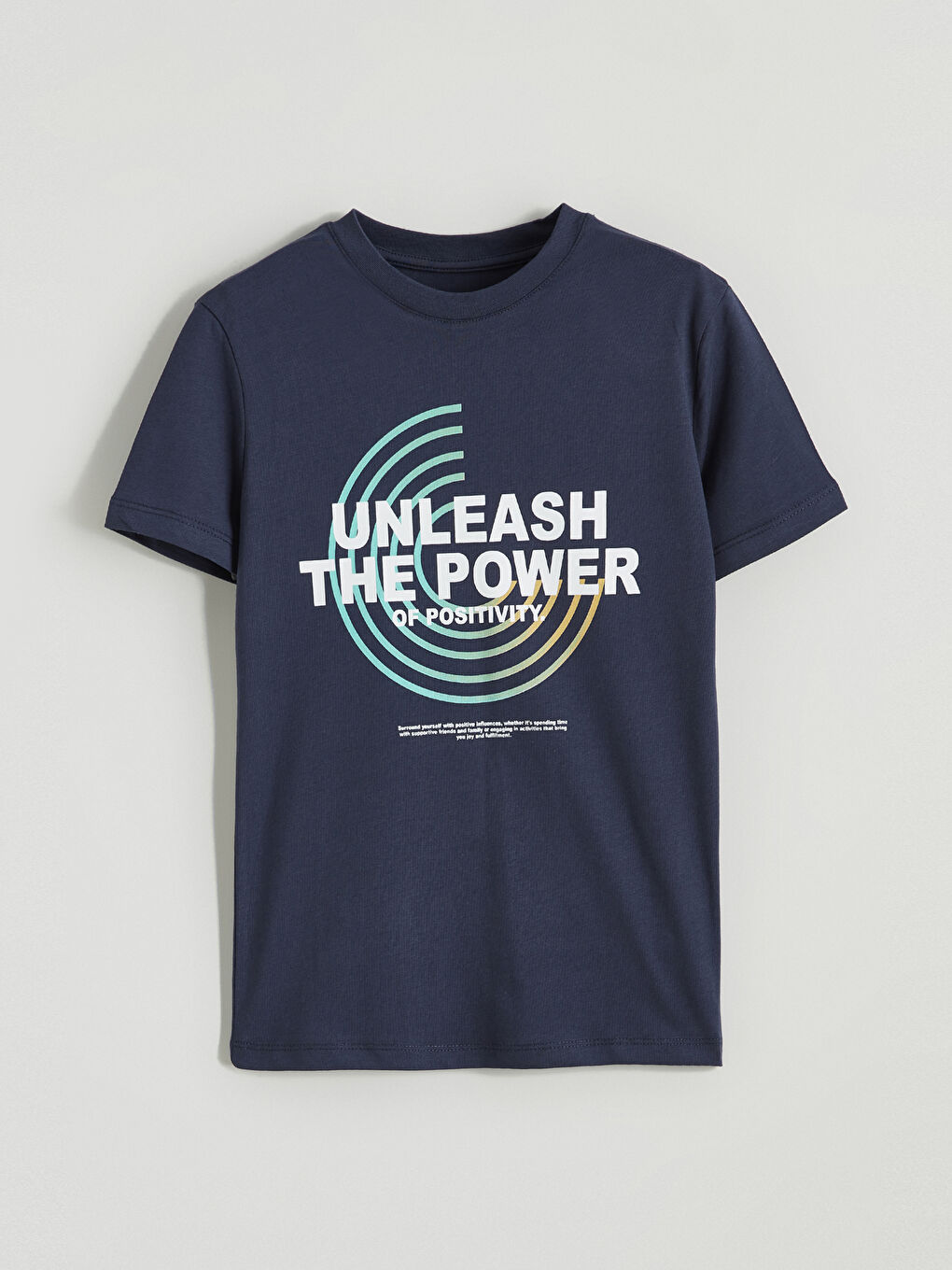 Lacivert Baskılı Erkek Çocuk Tişört