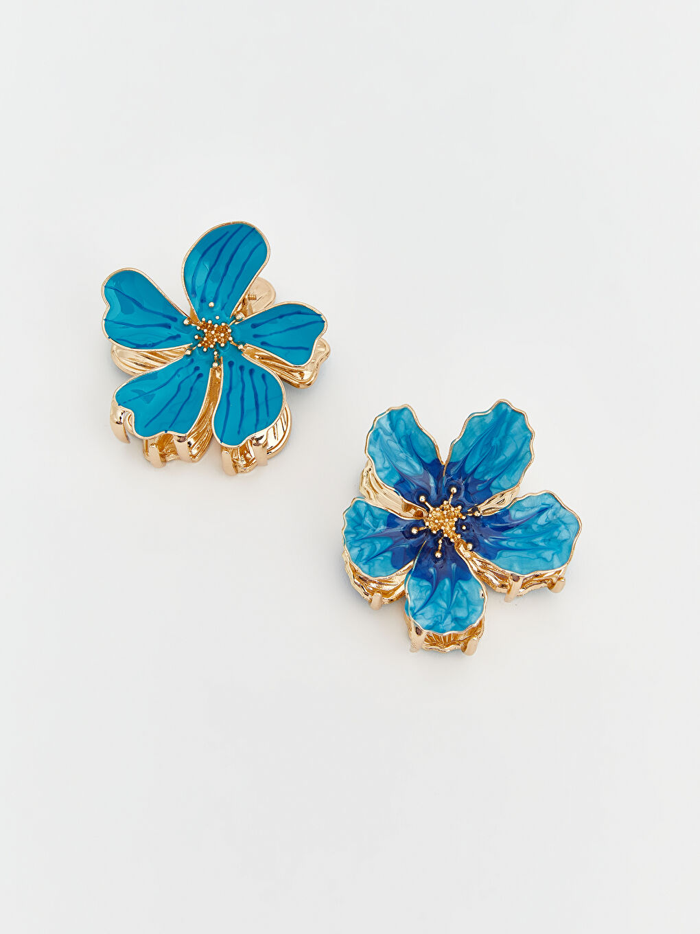 Karışık Çiçek Figürlü Kadın Mandal Toka Seti 2'li