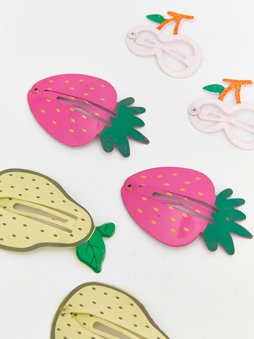 Karışık Meyve Figürlü Kız Çocuk Toka Seti 6'lı-2