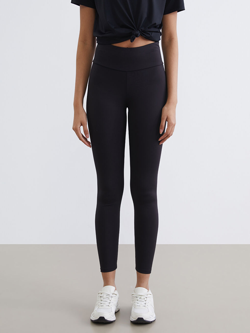 Women's Active Leggings with Elastic Waistband-1