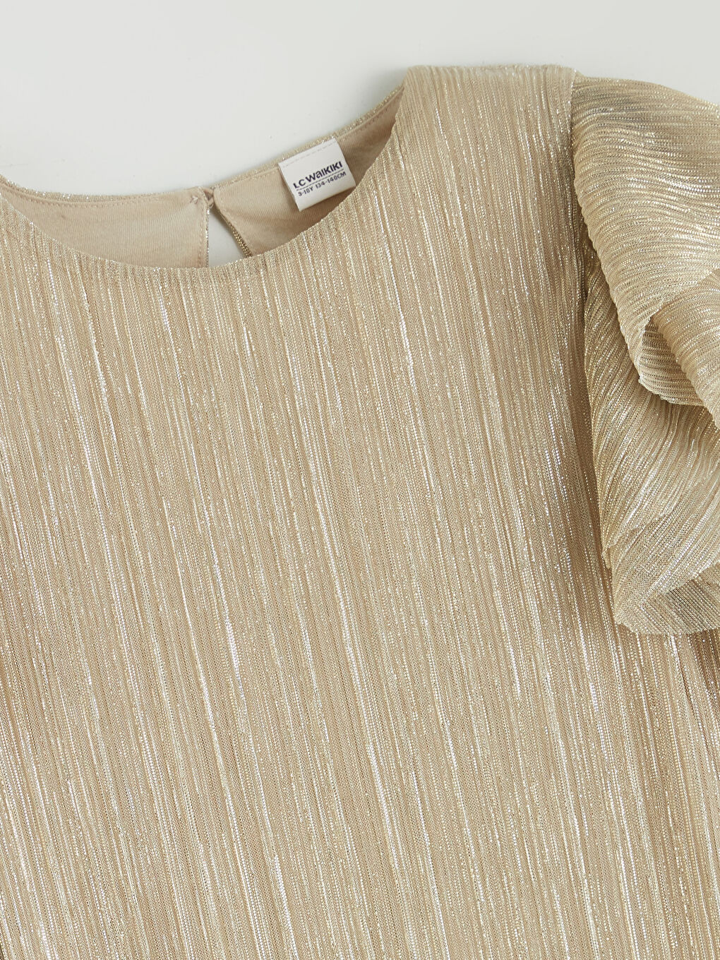 Crew Neck Glitter Girls Dress-1