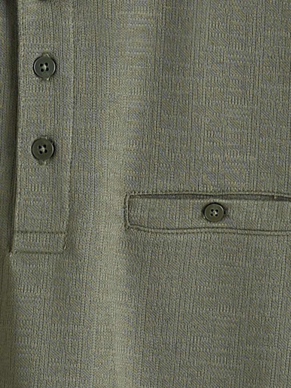 Haki Polo Yaka Erkek Tişört-2