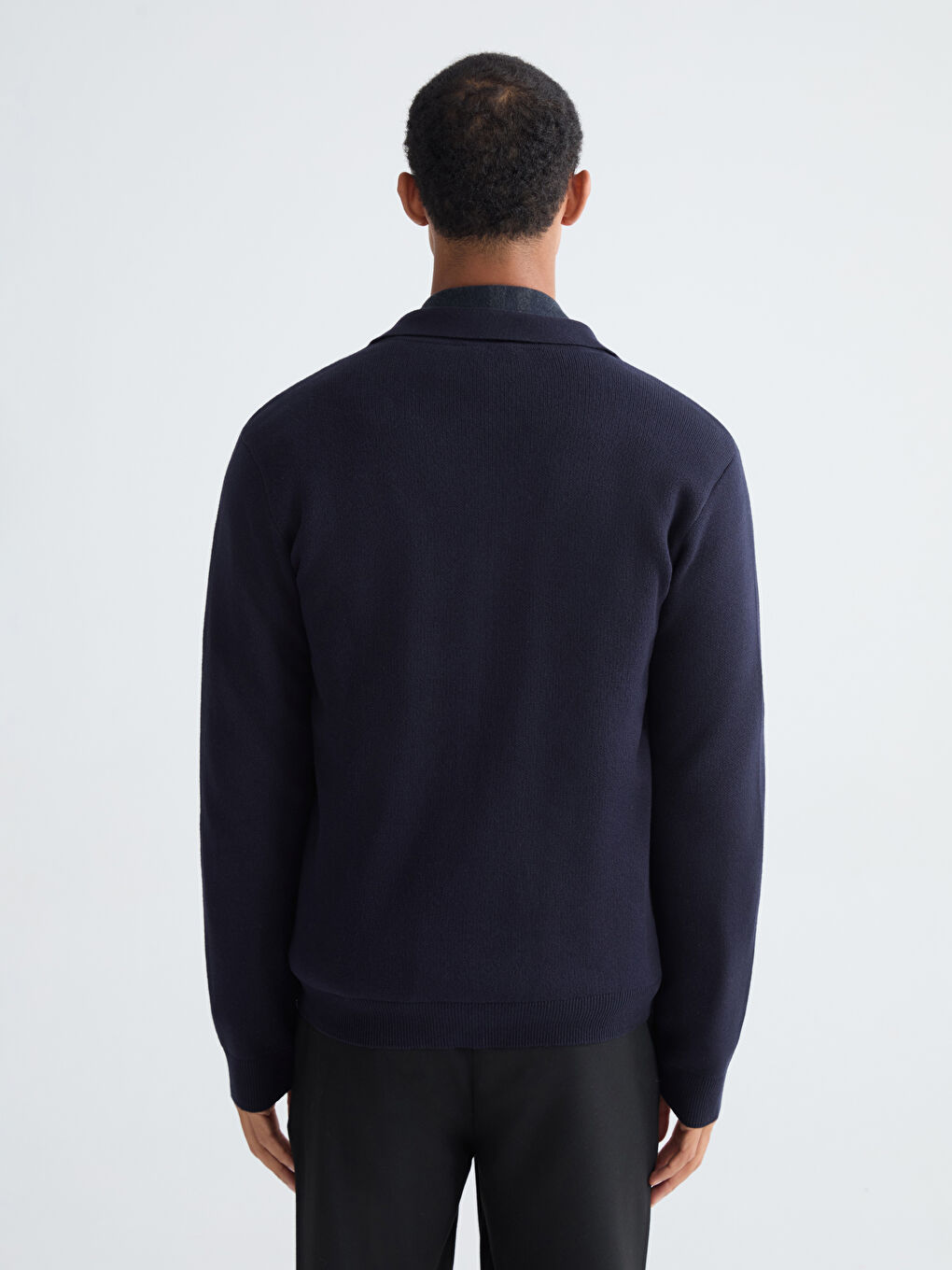 Чоловік ТЕМНО-СИНІЙ Кардиган-3