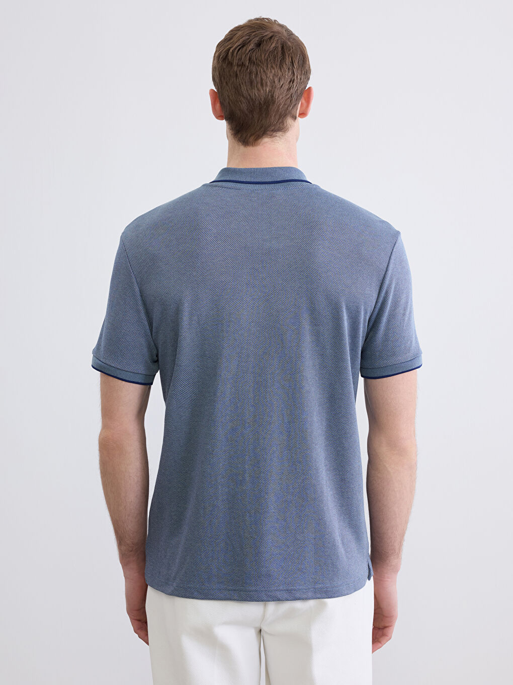 Lacivert Polo Yaka Erkek Tişört-3