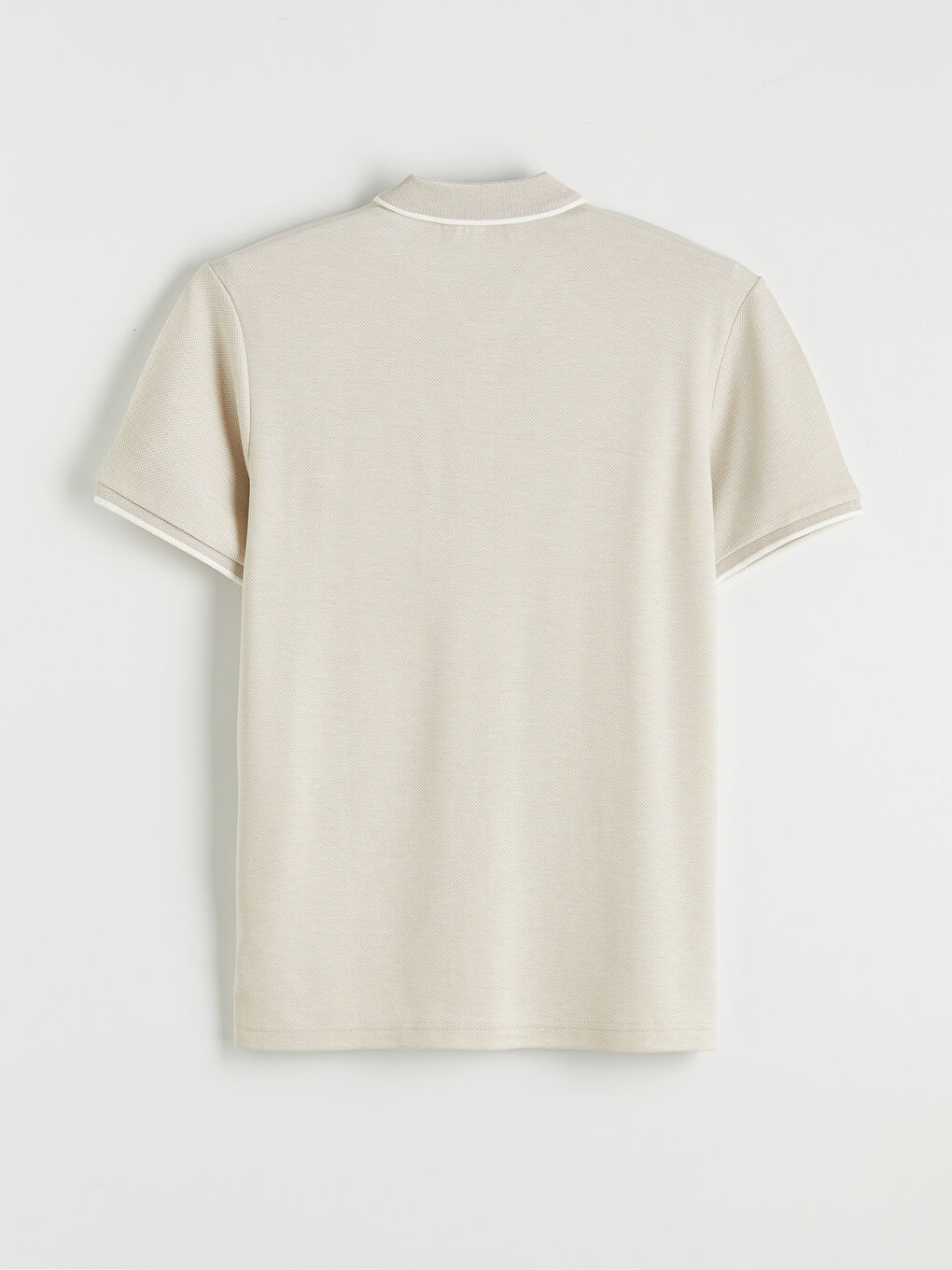 Bej Polo Yaka Erkek Tişört-5