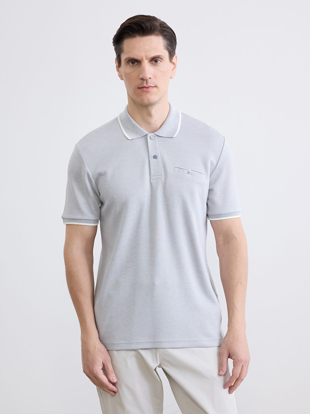 İndigo Polo Yaka Erkek Tişört