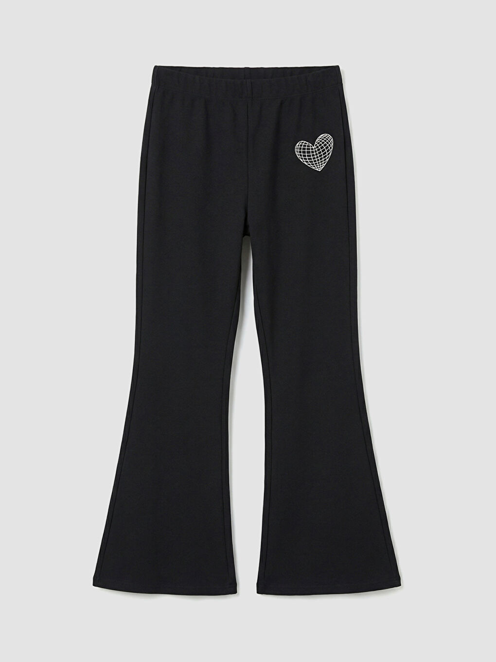 Dečije helanke sa srcastim printom i širokim nogavicama