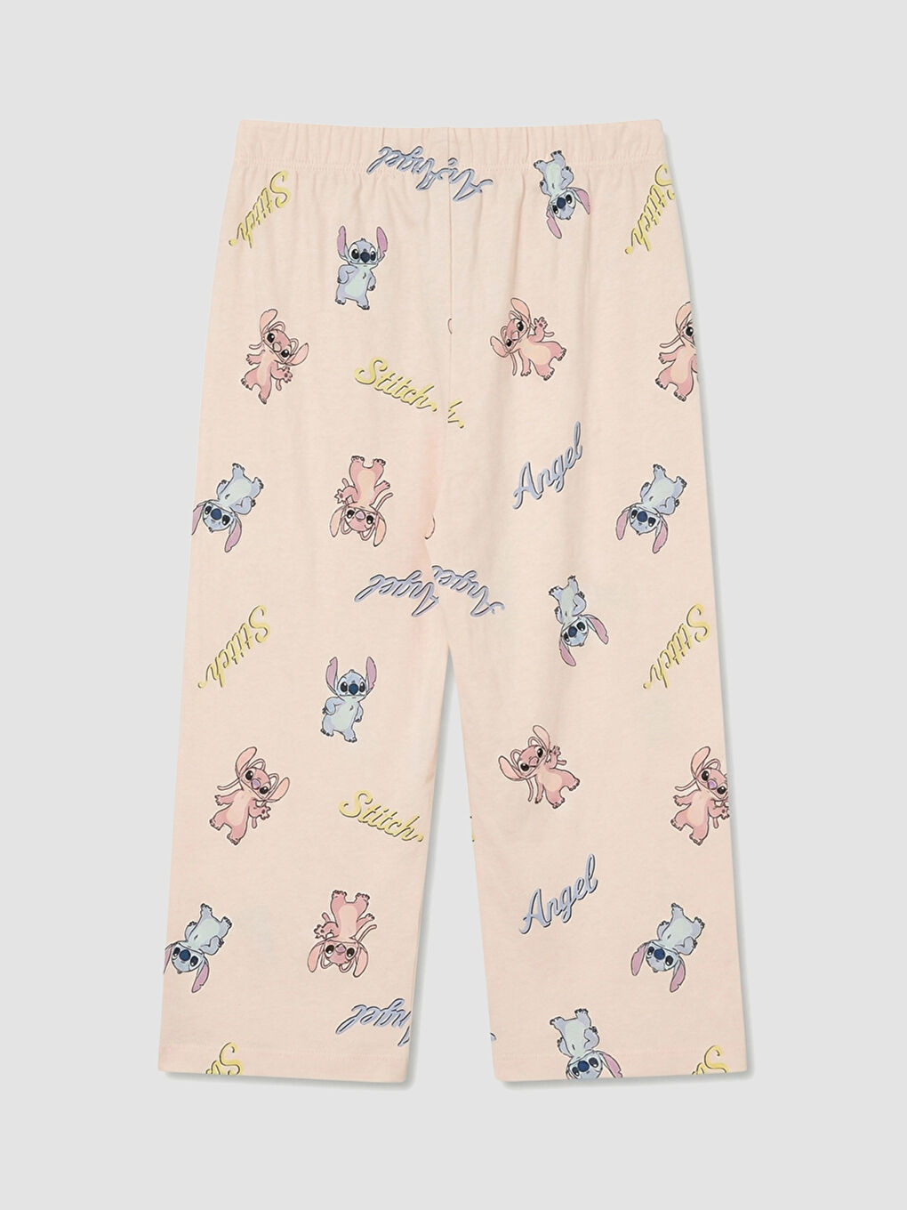 Set de pijama imprimat cu Stitch și Angel pentru fată-4