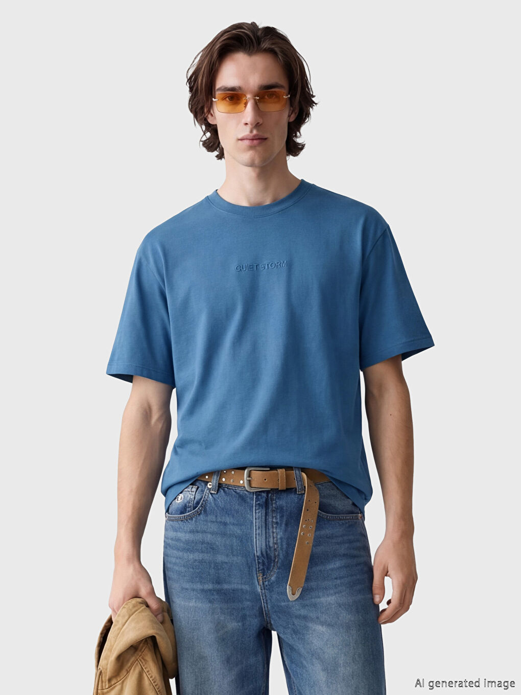 Crew Neck Embroidered Men's T-Shirt