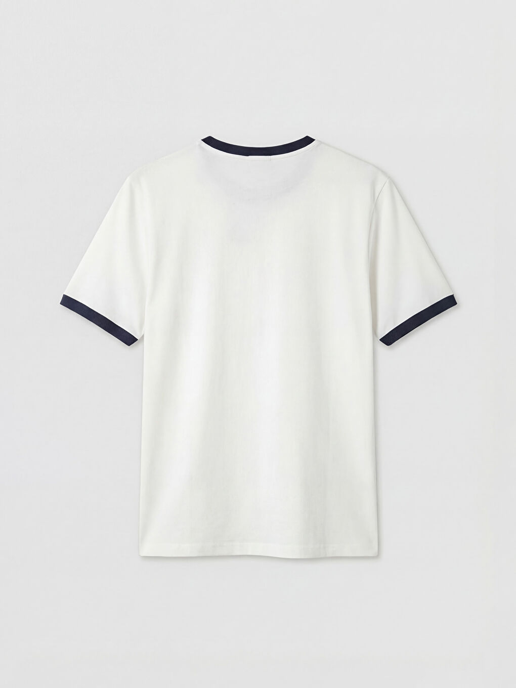 Ekru Bisiklet Yaka New York Baskılı Erkek Tişört-1