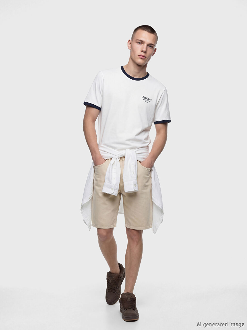 Мужская футболка с принтом New York с круглым вырезом-2