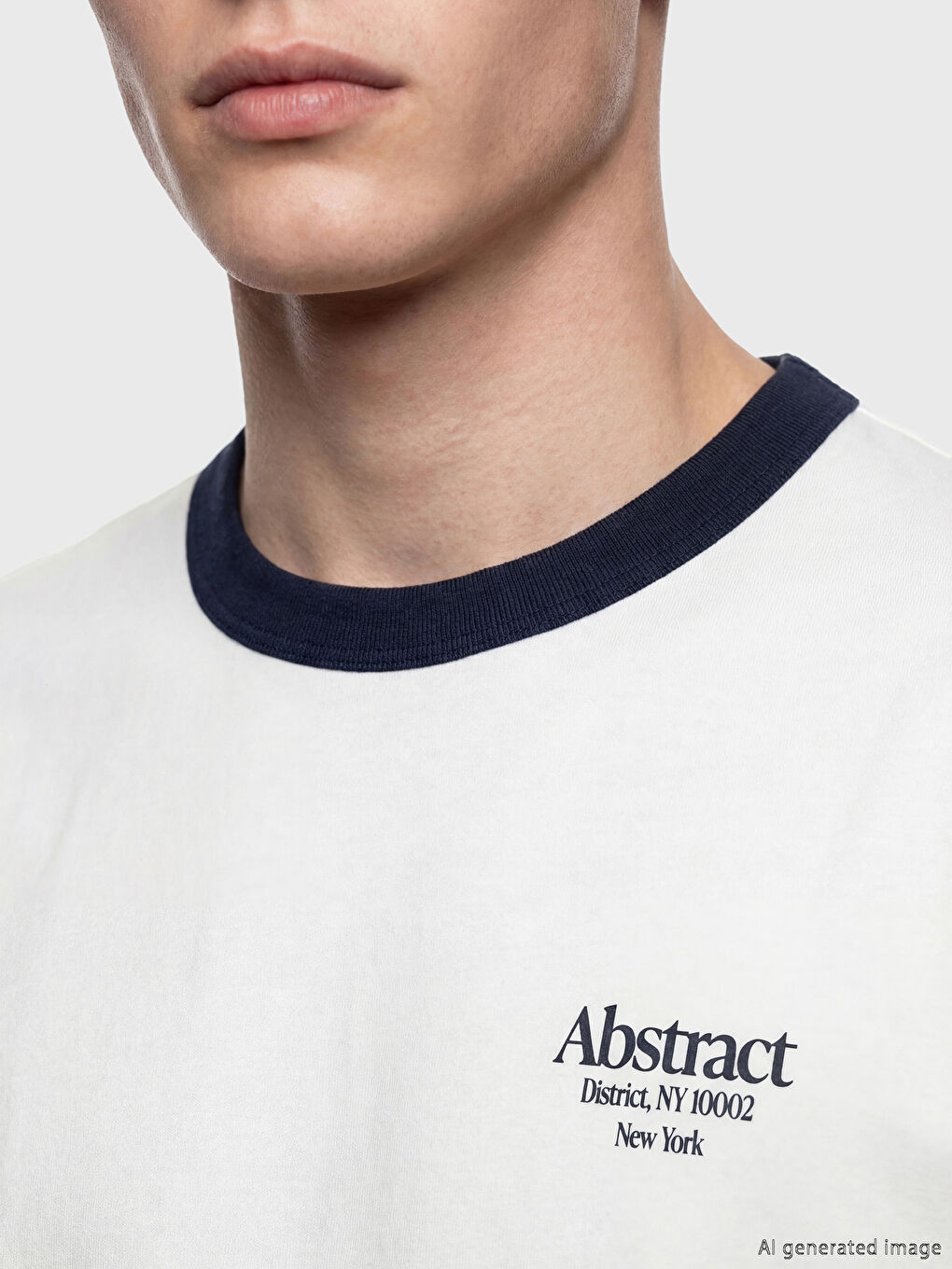 Мужская футболка с принтом New York с круглым вырезом-3