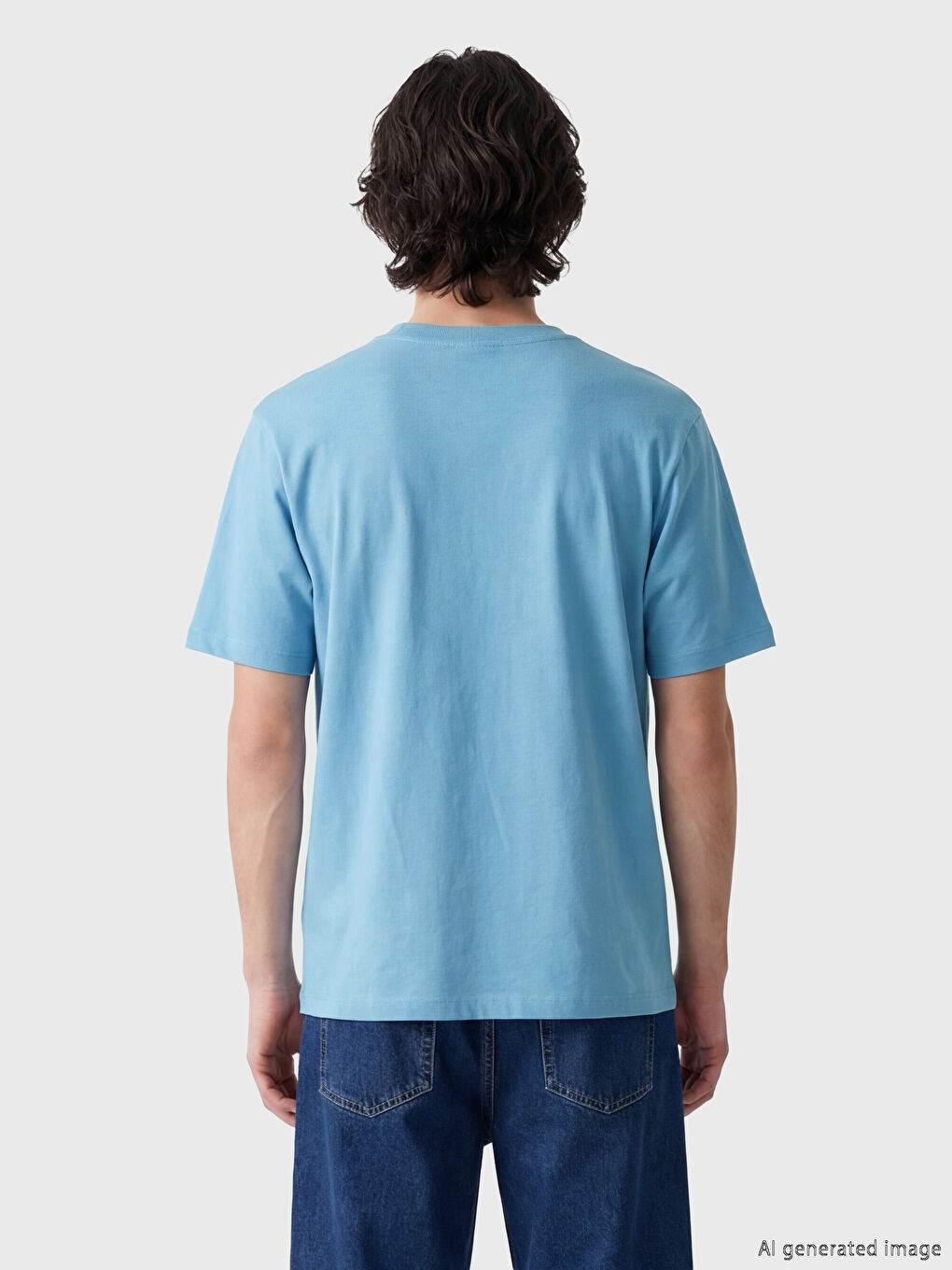 მრგვალი საყელო ნაბეჭდი მამაკაცის მაისური-3