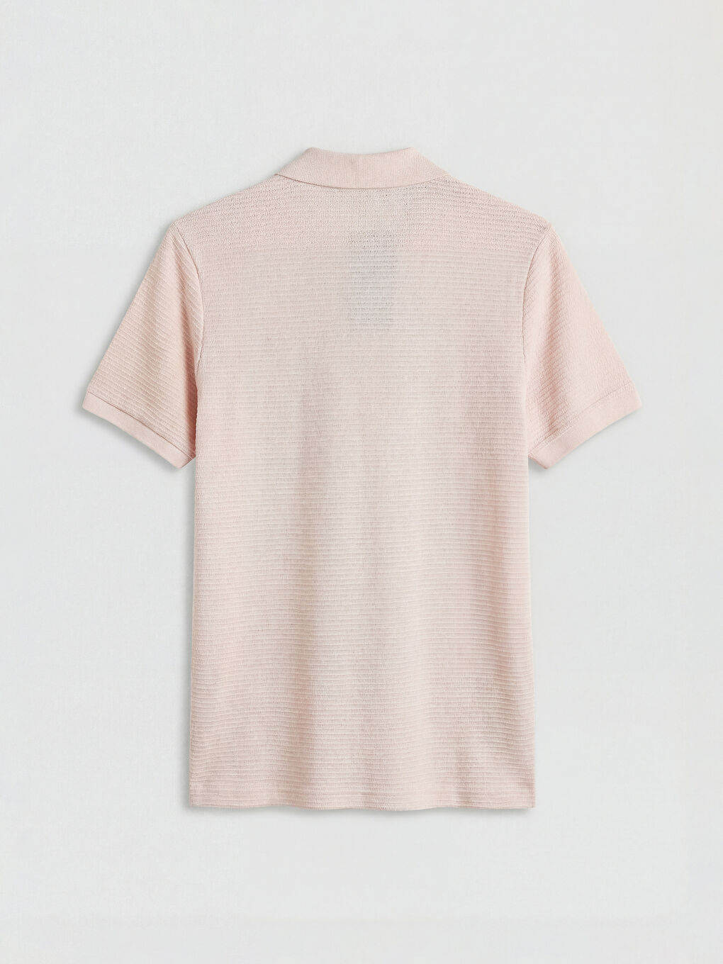 Pembe Polo Yaka Erkek Penye Tişört-6