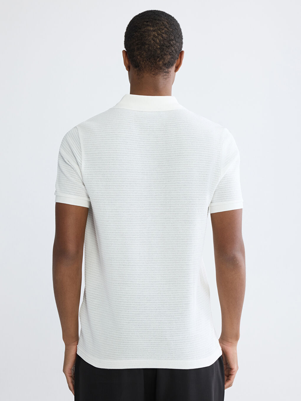 Ekru Polo Yaka Erkek Penye Tişört-3