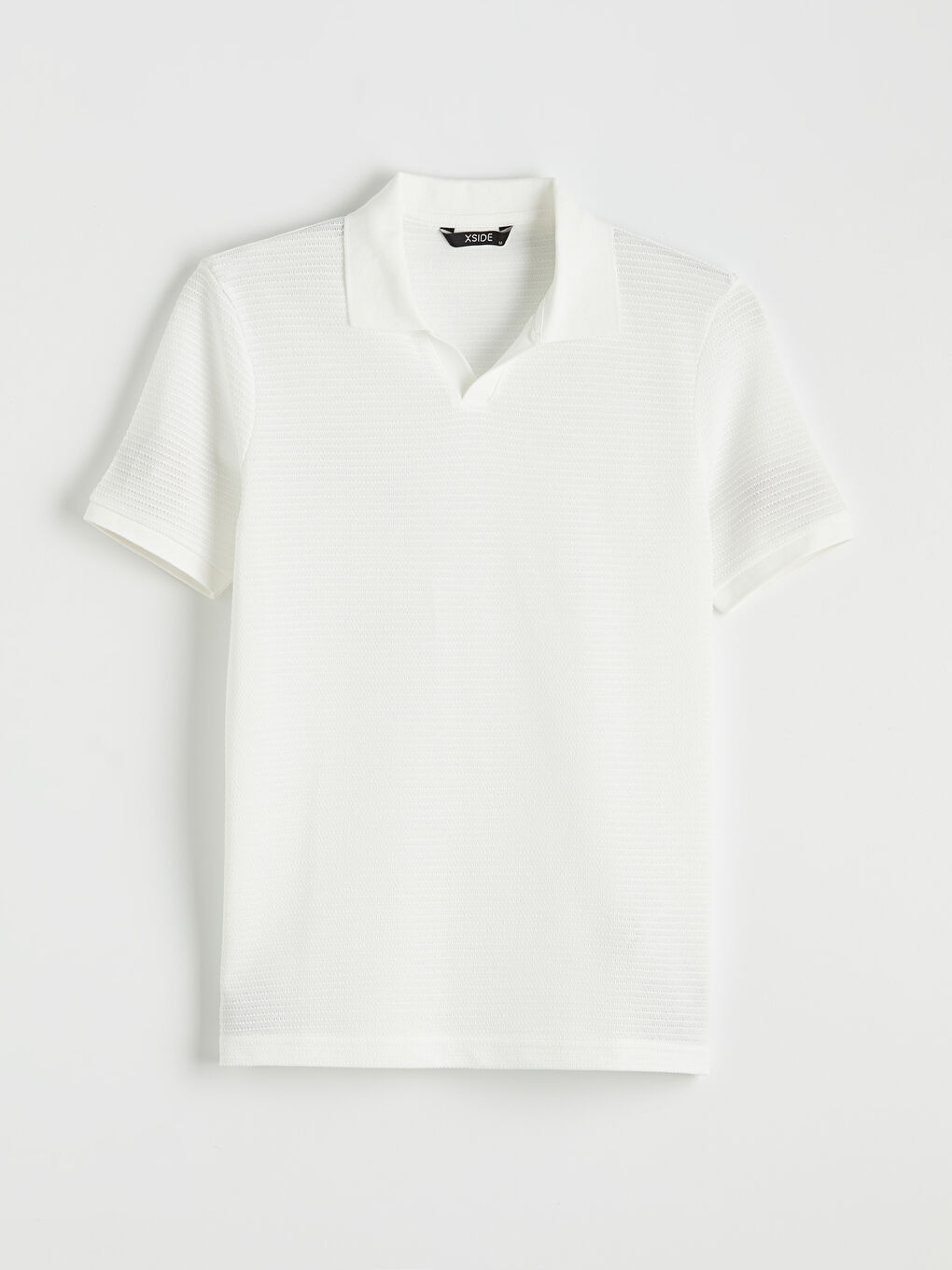 Ekru Polo Yaka Erkek Penye Tişört-4