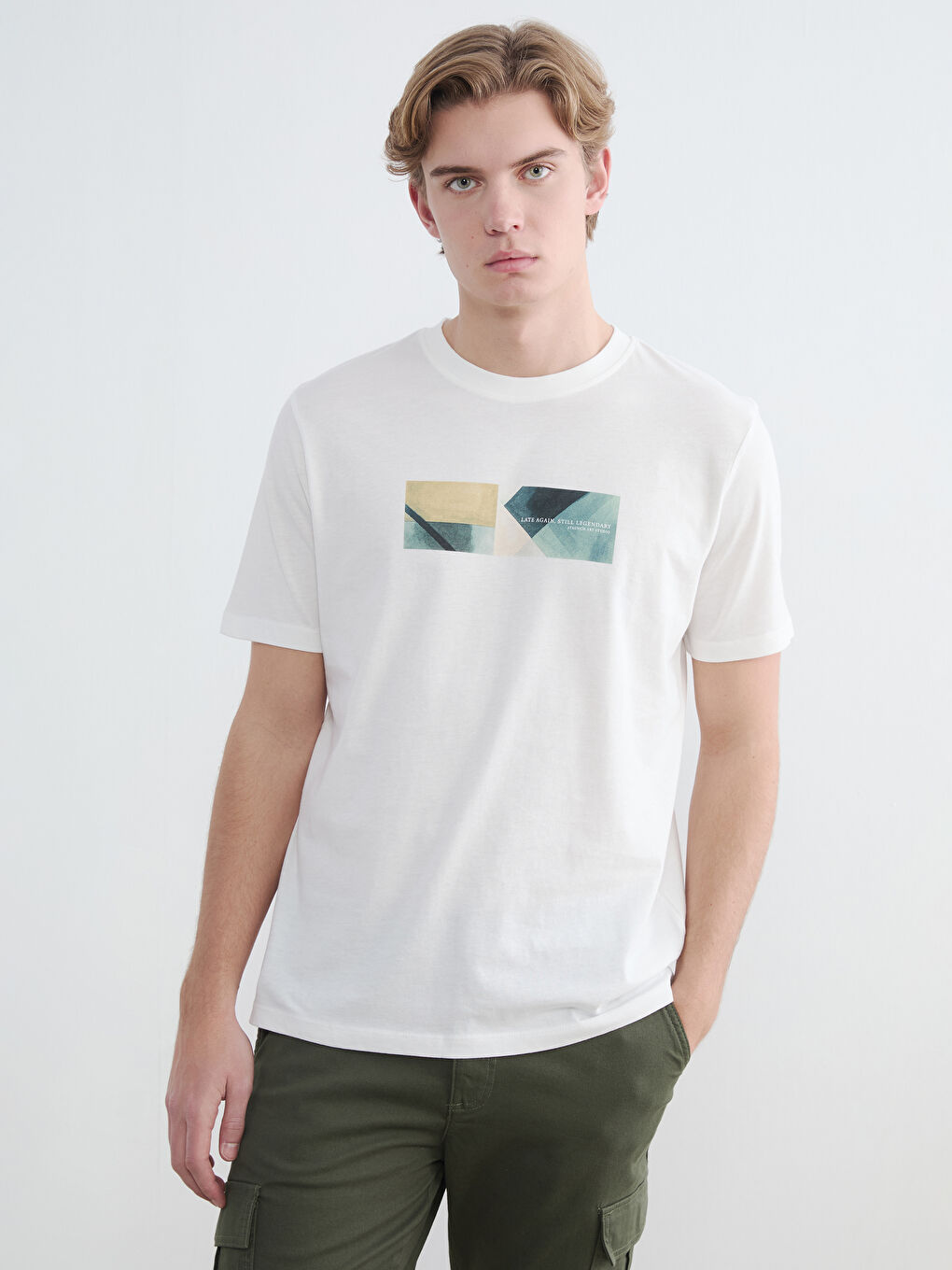 Crew Neck Printed Men's Jersey T-Shirt