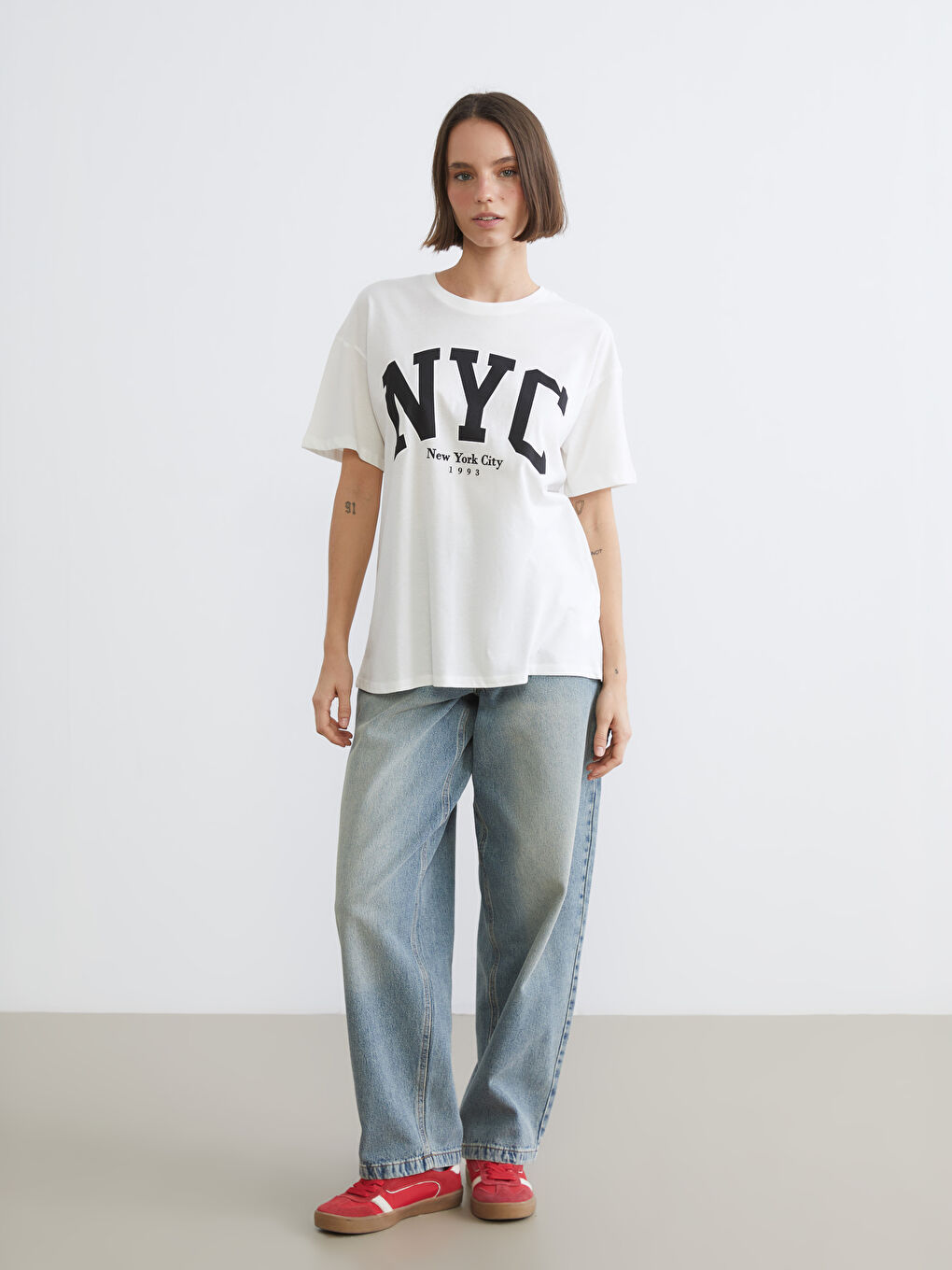 NYC Print Crew Neck Women's T-Shirt-1