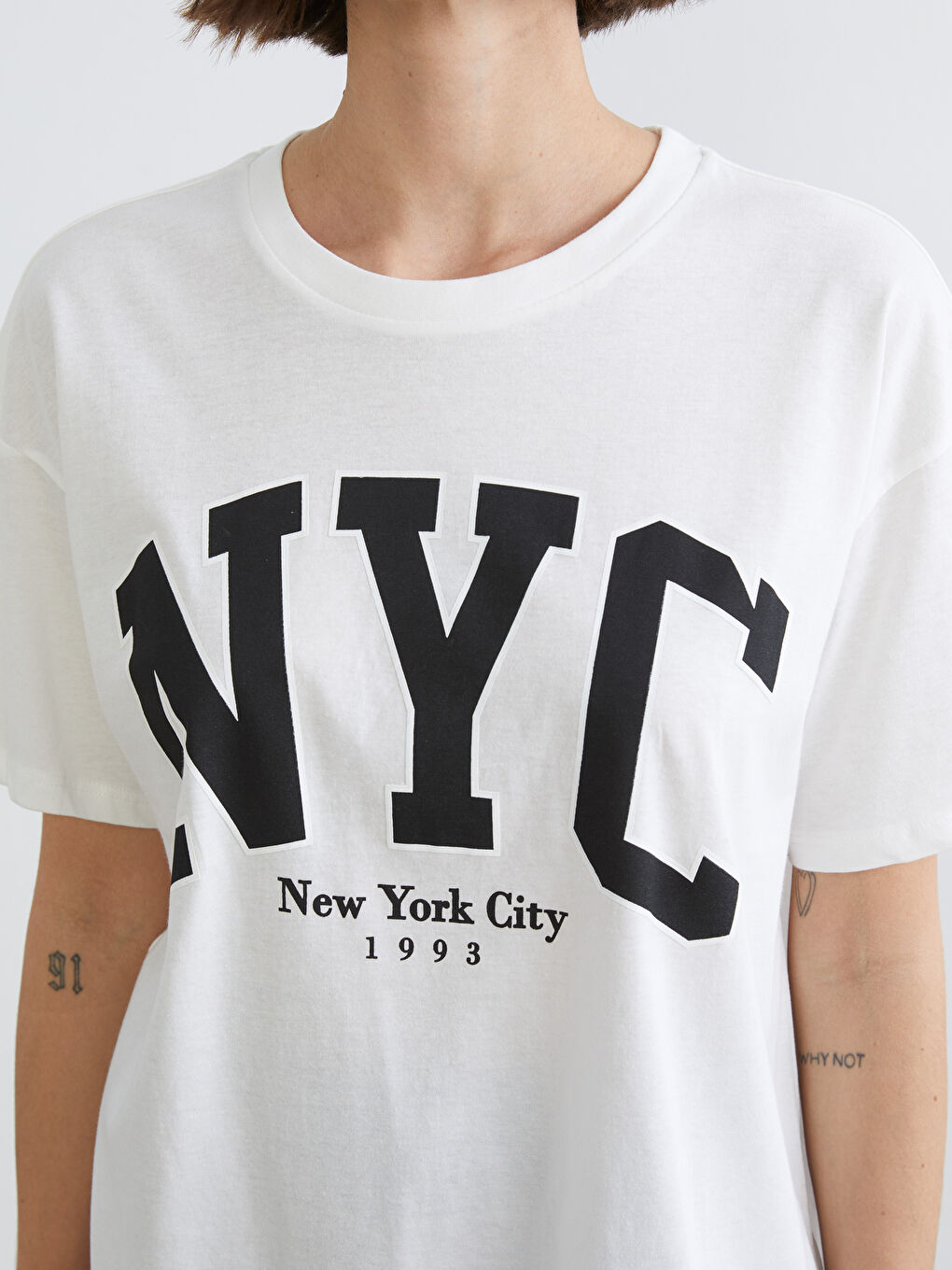 NYC Print Crew Neck Women's T-Shirt-2